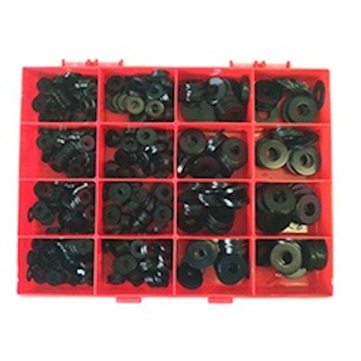 Assorted Flat Washers Black